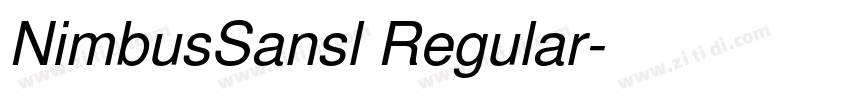 NimbusSansl Regular字体转换
